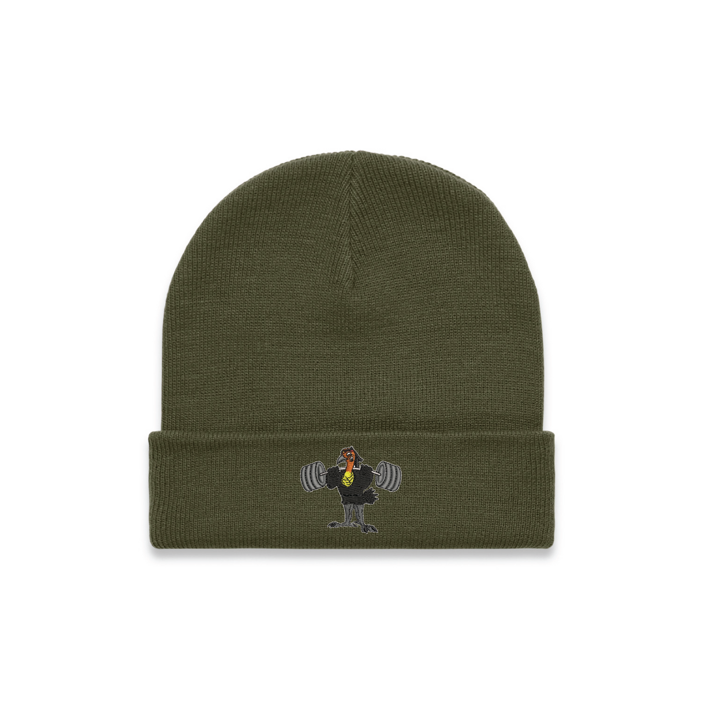Cuff Beanie - Embroidered Bush Turkey