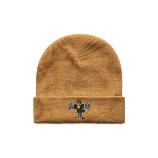 Cuff Beanie - Embroidered Bush Turkey