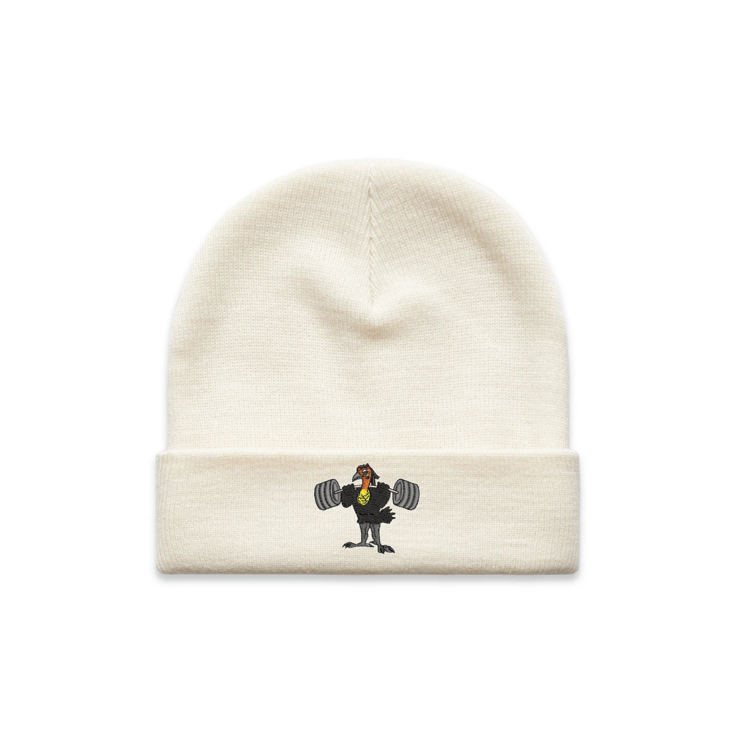 Cuff Beanie - Embroidered Bush Turkey