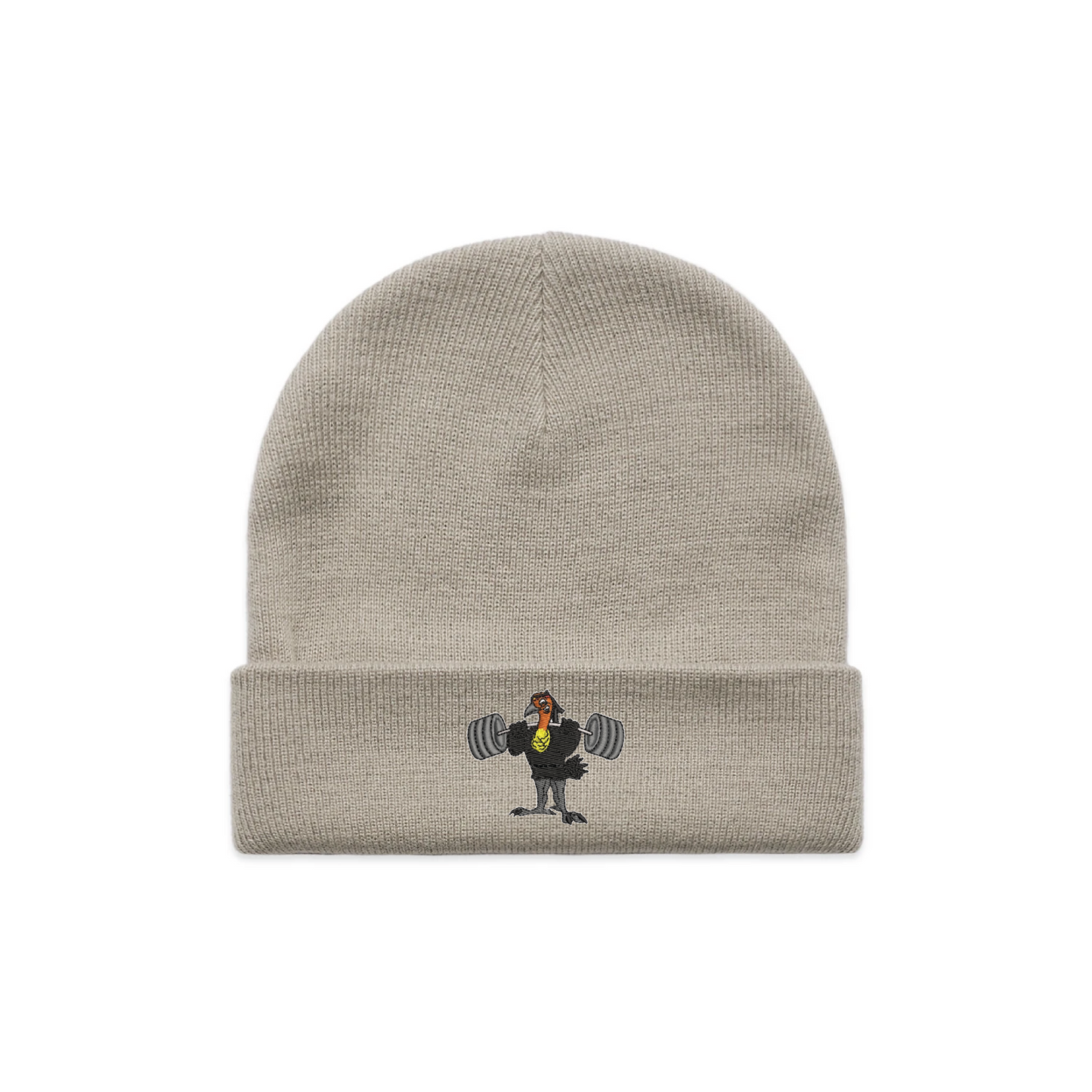 Cuff Beanie - Embroidered Bush Turkey