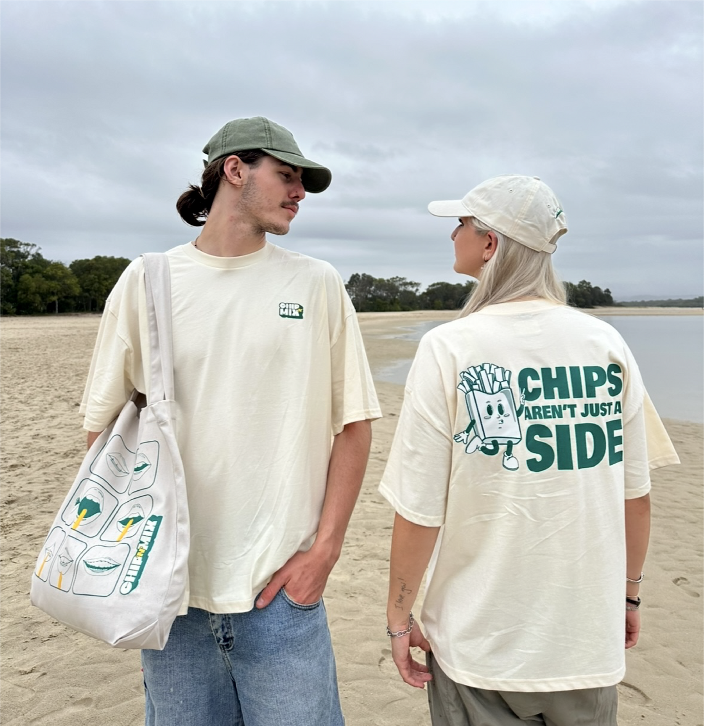 Chips Aren't Just a Side Tee in Ivory