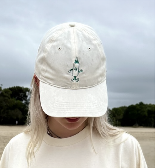 Sauce Bottle Mascot Cap in Off-white